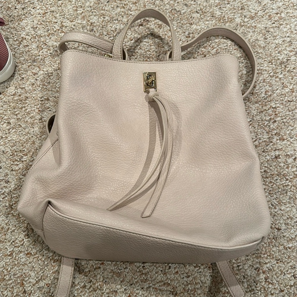 Faux leather backpack